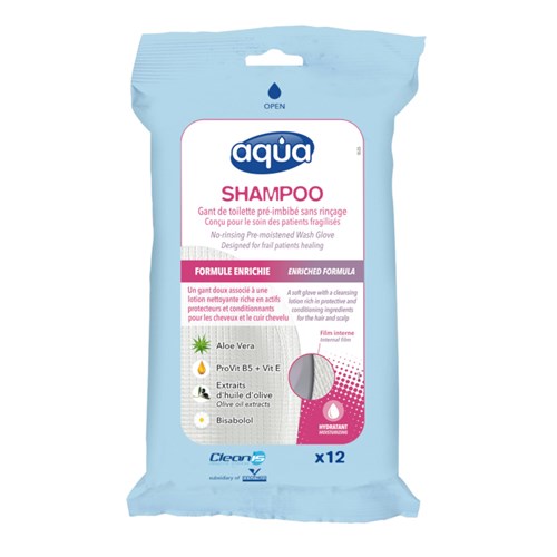 Aqua Shampoo vochtige washandjes — 12 washandjes