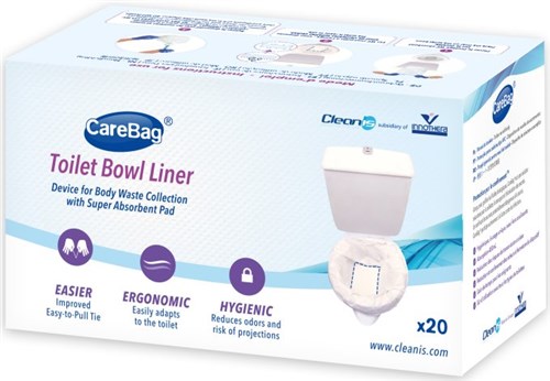 CareBag toiletzak (toilet bowl liner) — 20 zakken