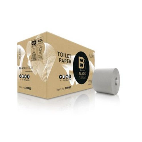 BlackSatino Blend Systeem toiletrollen 2-laags 100 meter