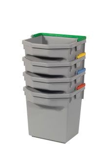 Numatic grijze emmer 5 liter met groene hendel