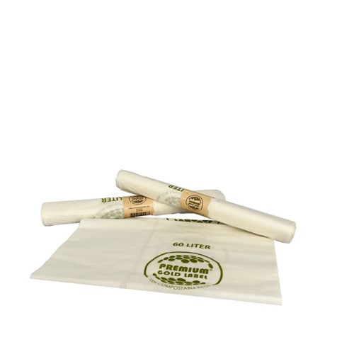 Afvalzak 60x80 composteerbaar 60 Ltr