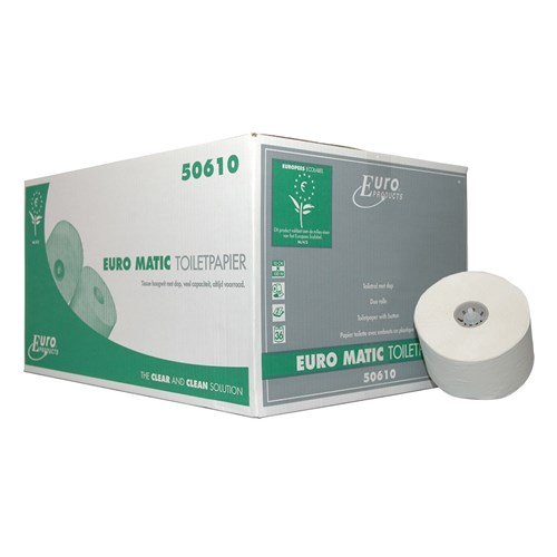 Toiletpapier met dop 2-laags, 100 meter per rol