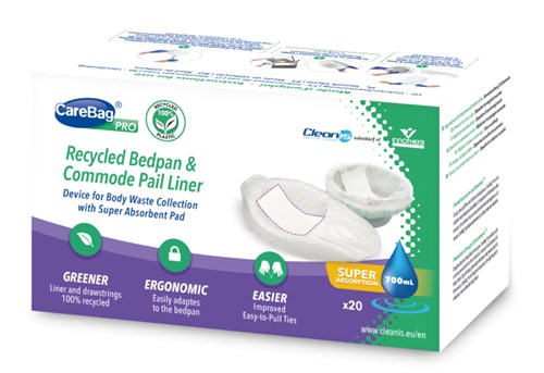 CareBag Pro Bedpan & Commode liner 700 ml gerecycled