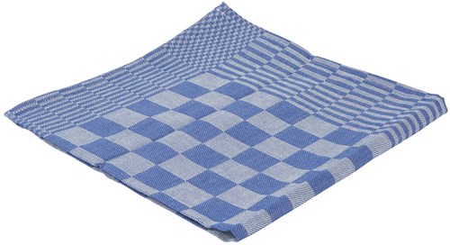 Theedoek blok luxe blauw 70 x 70 cm