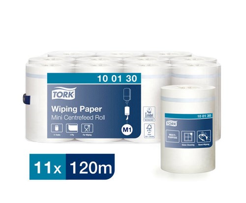 Tork Wiping Mini Centerfeed Poetspapier Advanced, 1-laags