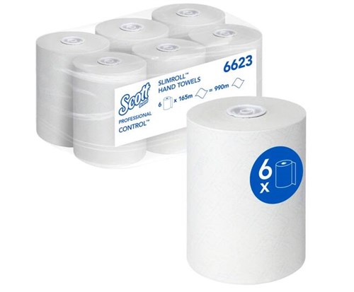 Kimberly Clark Scott Control Slimroll Rolhanddoeken, 6 roll