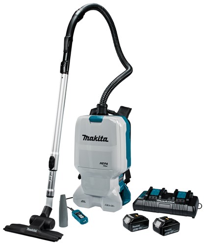 Makita Rugstofzuiger 6L hepafilter 2 x 18V 5.0AH