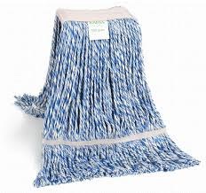 Mop met band 450 gram blauw/wit