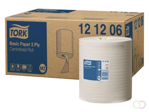 Tork Basic Centerfeed Poetspapier Universal, 2-laags, wit