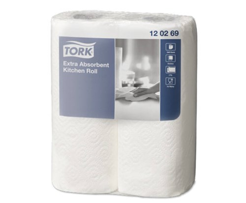 Tork Extra Absorberende Keukenrol Premium, 2-laags, wit