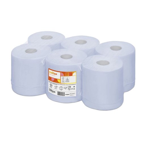 Wepa midi poetsrol 1 laags blauw 6 rollen per pak