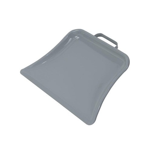 Stofblik metaal met beugelgreep 22,5x32 cm grijs