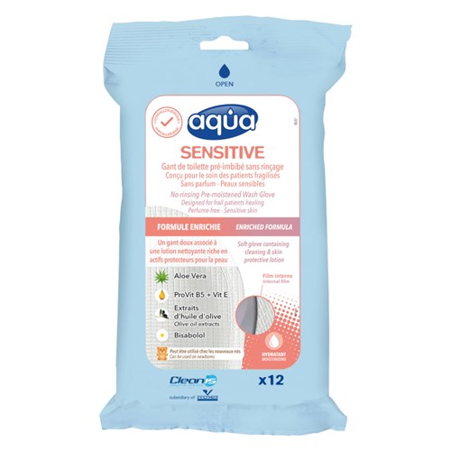 Aqua Sensitive vochtige washandjes — 12 washandjes