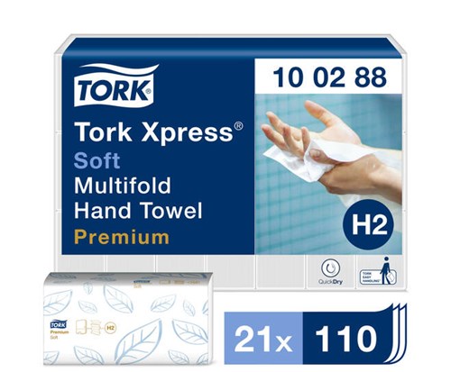 Tork Xpress Zachte Multifold Handdoek H2 34cm
