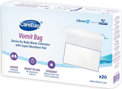 CareBag braakzak met geurabsorptiemat