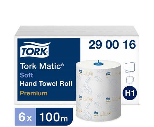 Tork Matic® Zachte Handdoekrol Premium, wit, 2-laags