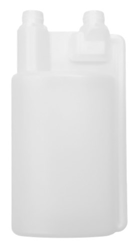Doseerfles 1000ml 2-neck verzegel met 2x dop