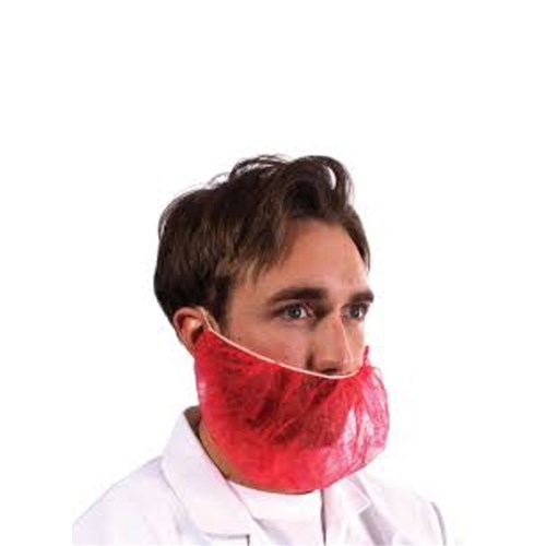 Baardmasker 45 x 20 cm - rood 1000 st.