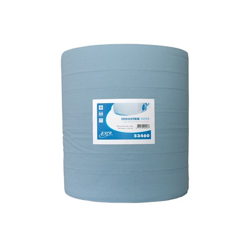 Euro Industriepapier 3-laags blauw recycled 400M x 37 cm