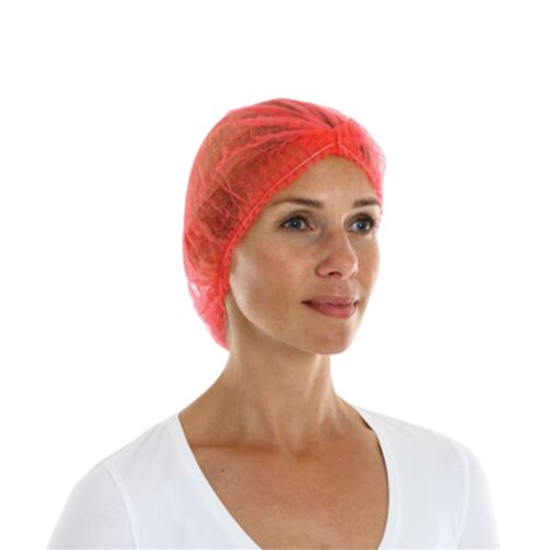 Haarnet (clip cap) Non Woven PP Rood M