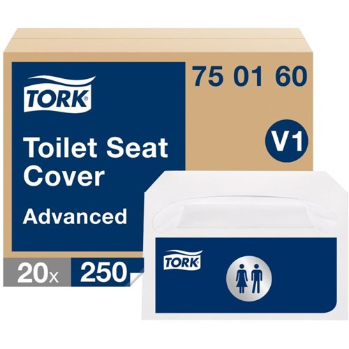 Tork Toiletbril Afdekhoes, wit, 42x36cm, 20x250st