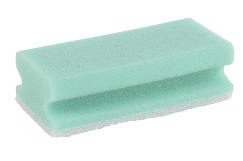 Schuurspons met-greep Groen Wit