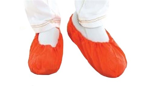 Schoenovertrek Rood  1000 stuks 15 x 41cm 75my